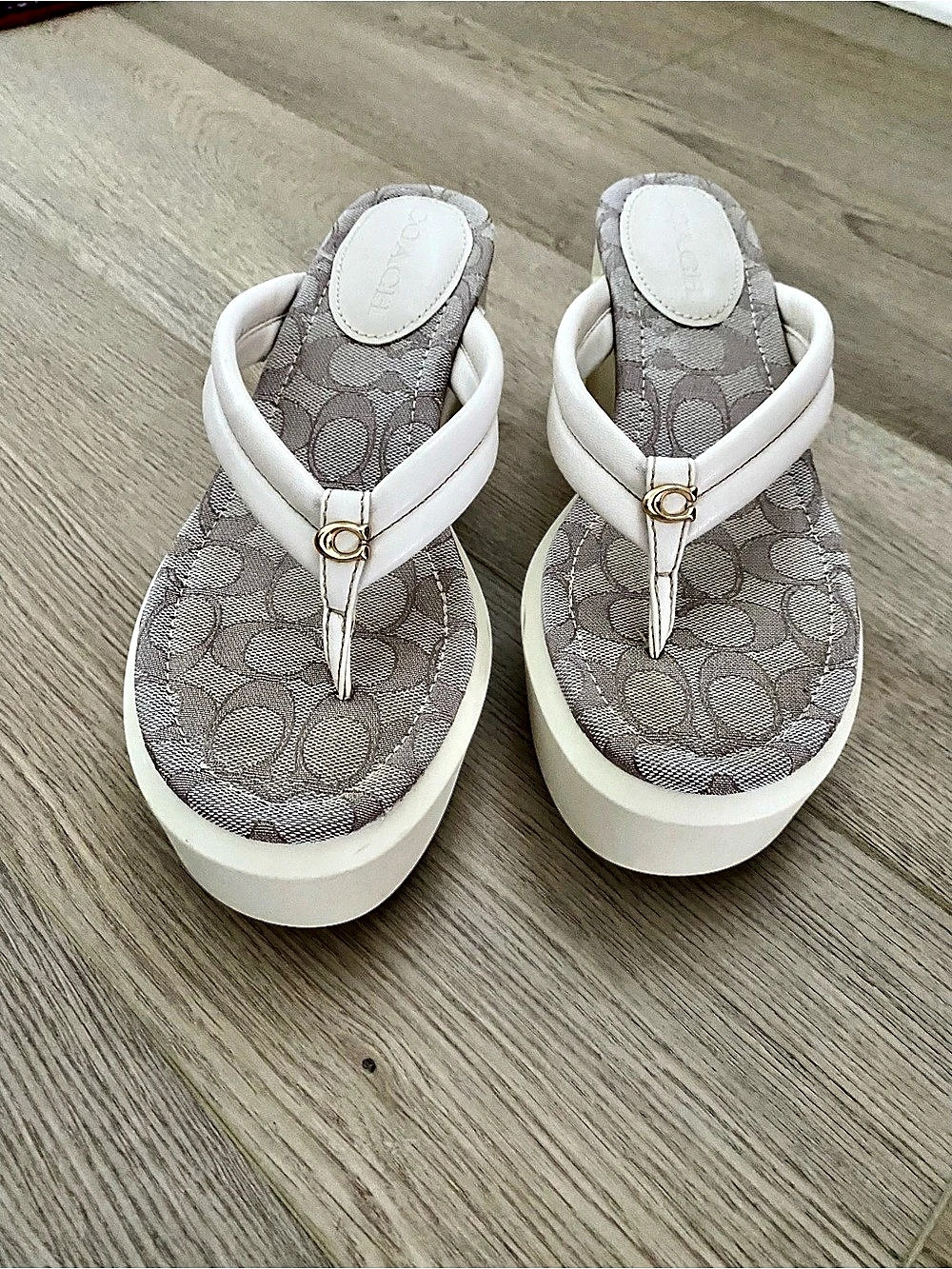 Coach Signature Wedge Thong Sandal
